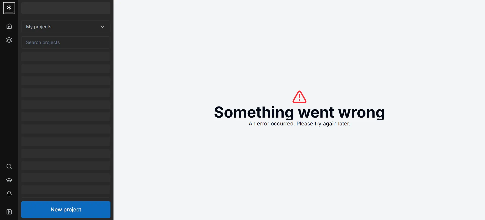 GoVisually error message screenshot