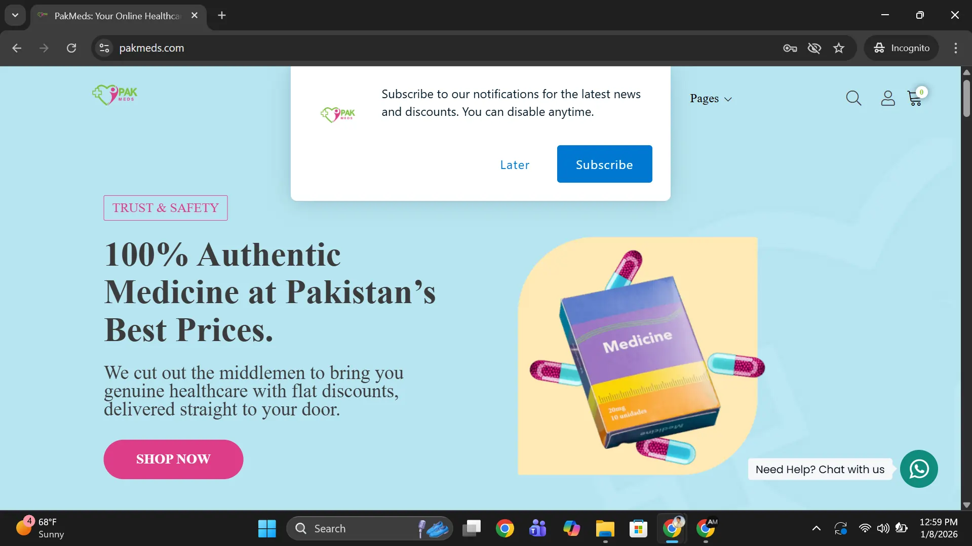 Real time desktop render of a sample site for Markup IO test