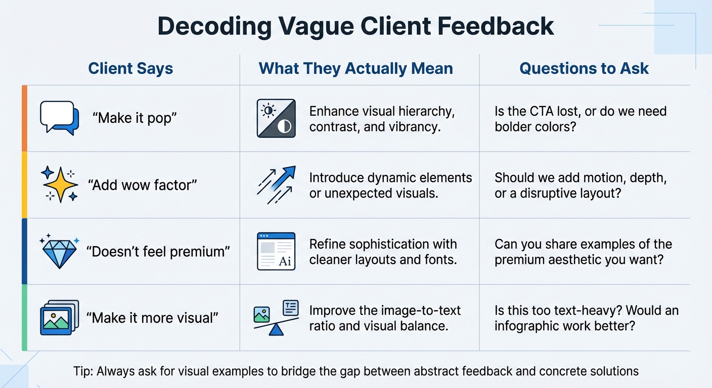 Decoding Vague Client Feedback: Designer Translation Guide