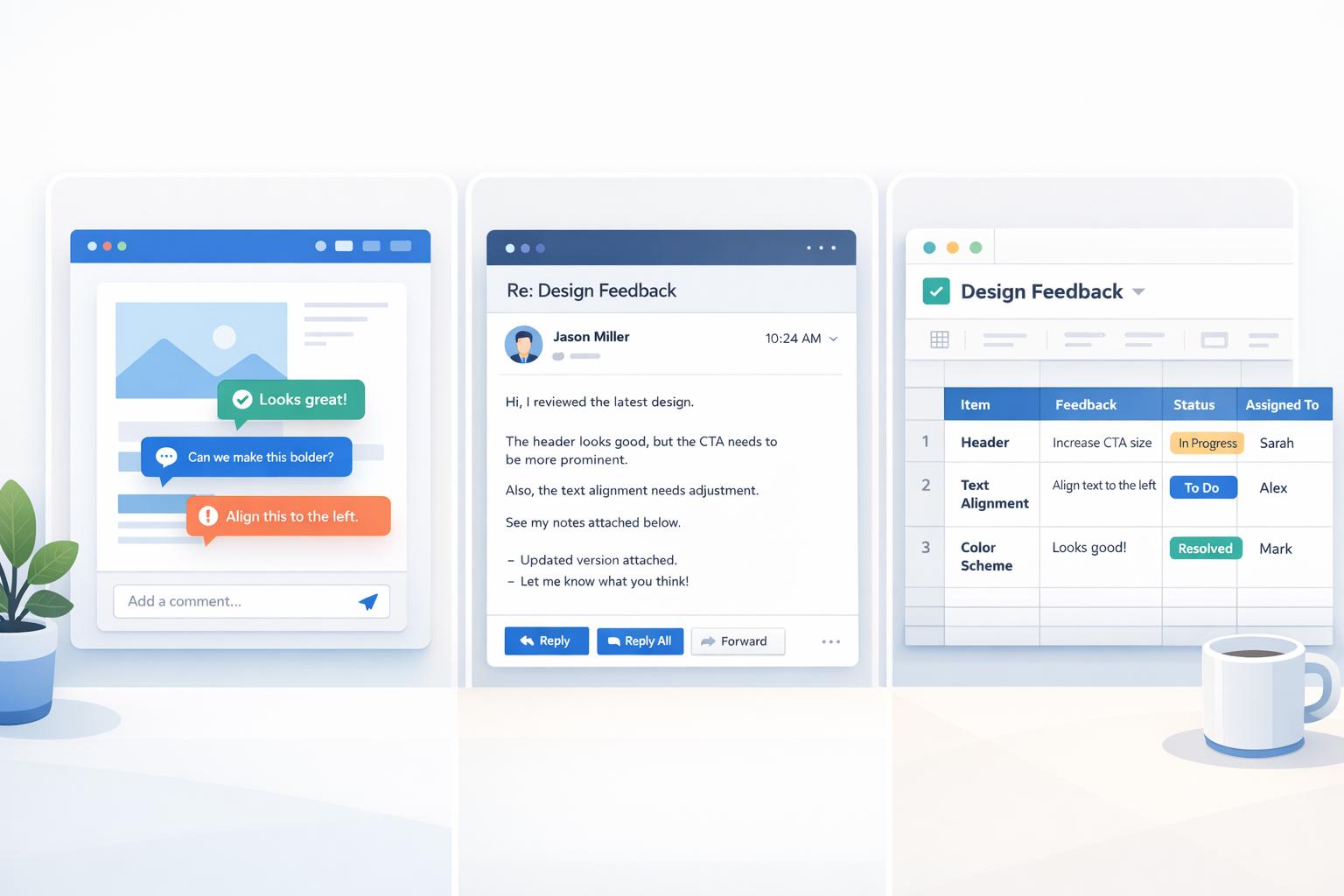Design Feedback Tools: In-App Comments vs Email vs Spreadsheets