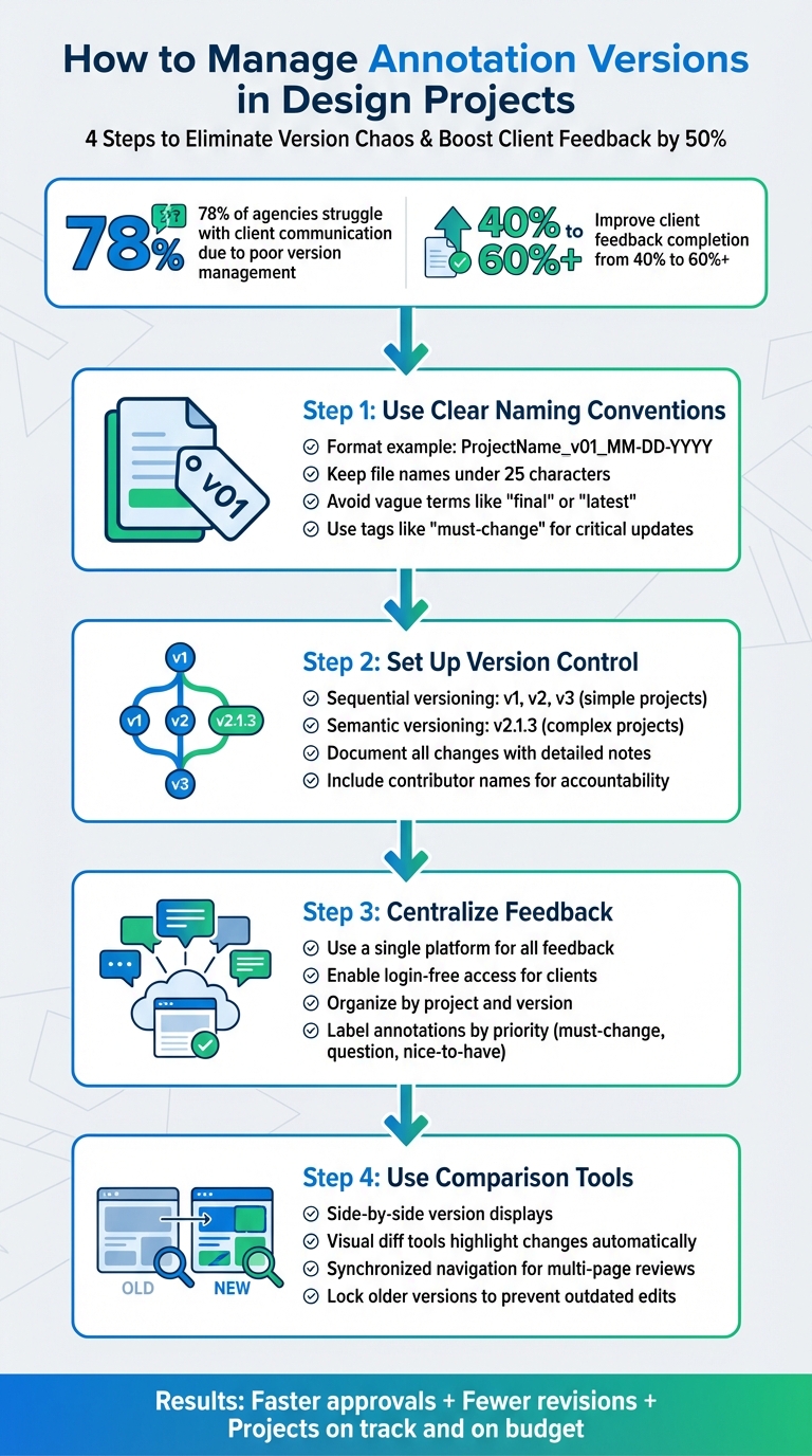 4-Step Process for Managing Annotation Versions in Design Projects