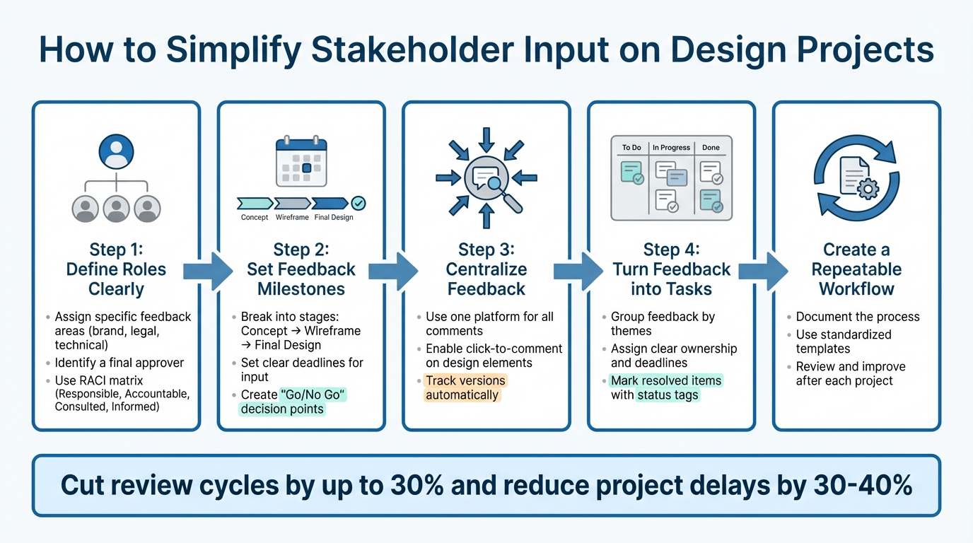 5-Step Process to Streamline Stakeholder Feedback on Design Projects