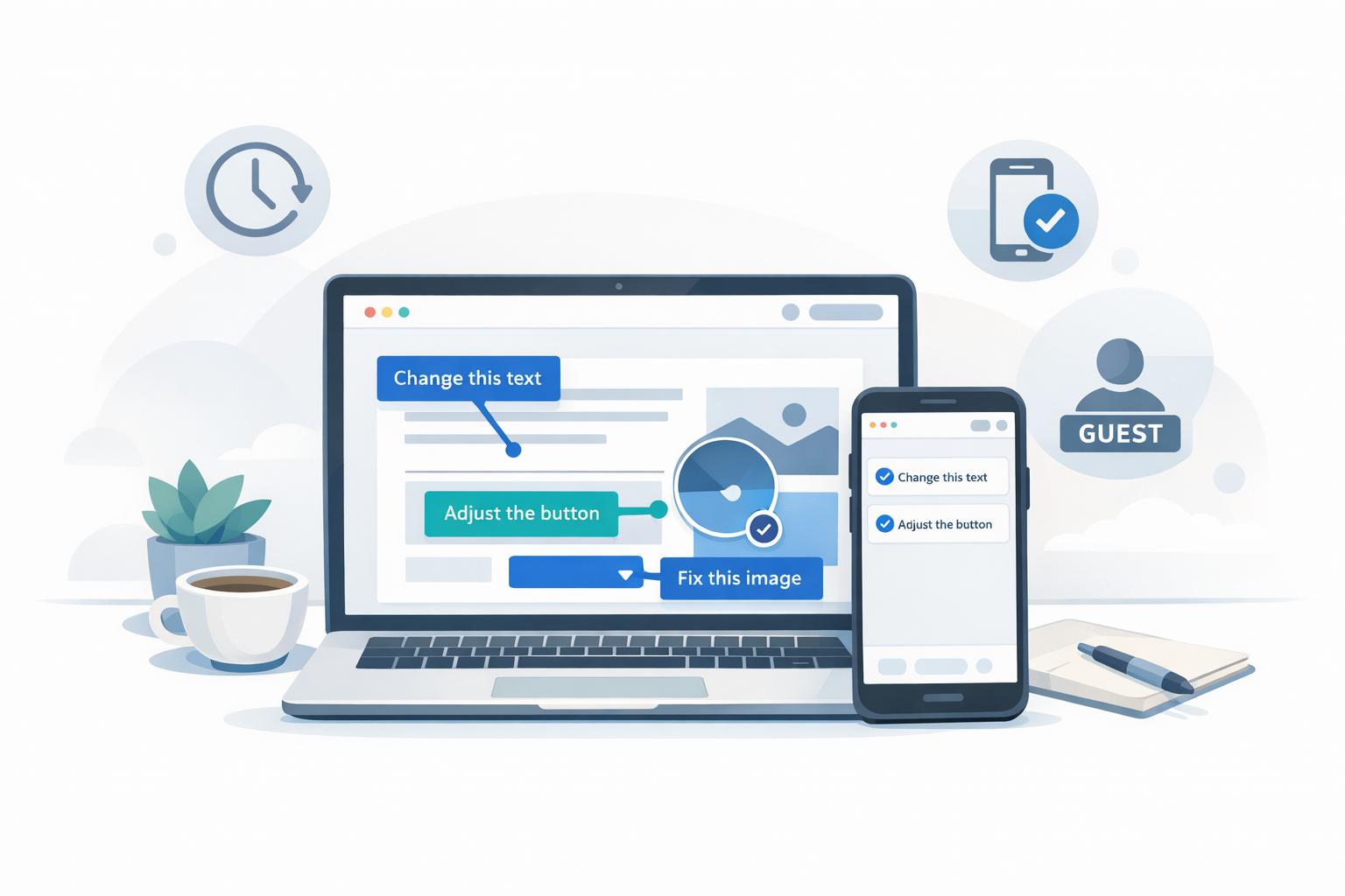 Website Feedback Tool for Client Reviews | No Login Required