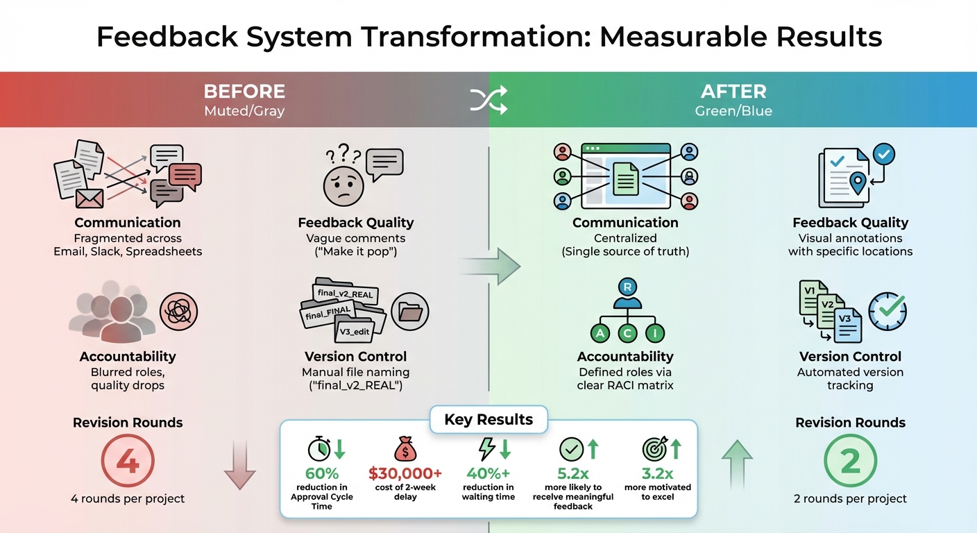 Before vs After: Feedback System Improvements and Impact Metrics